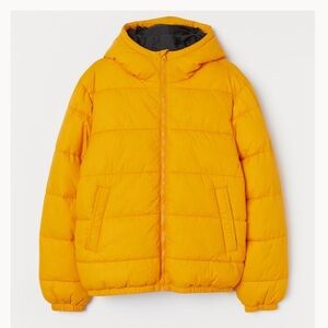 H&M Mens yellow padded jacket